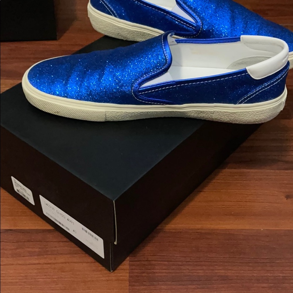Men’s Saint Laurent Slip On Sparkly Sneakers. - Picture 3 of 9